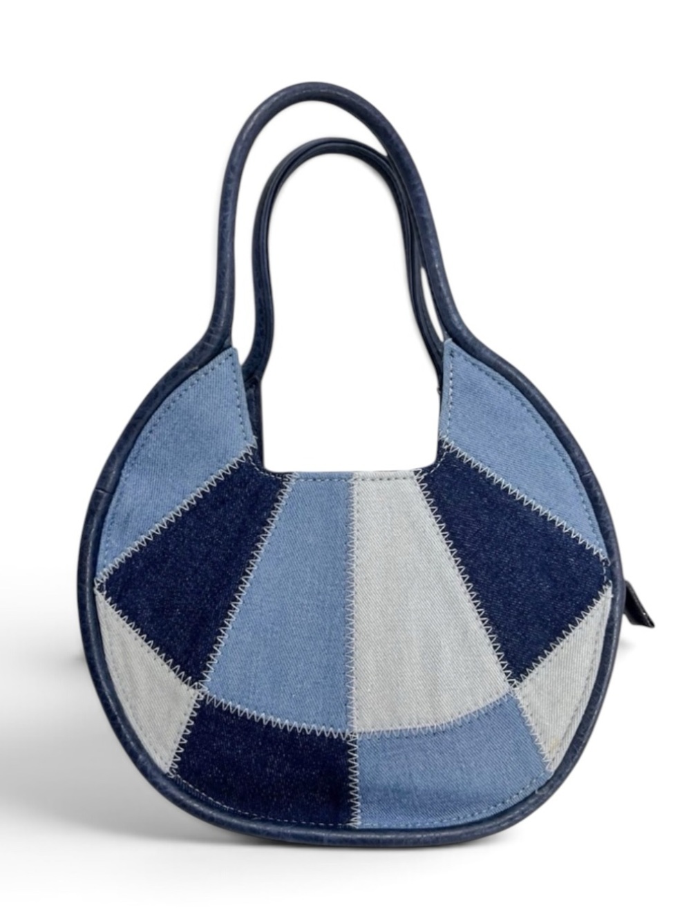 Wonderly Patchwork Denim Circular Tote